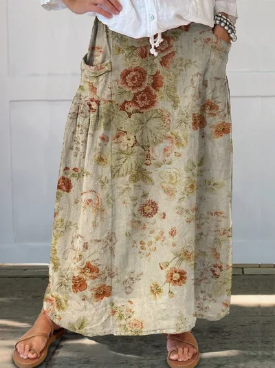 New Floral Pattern 3D Printed Skirt With Pockets 30 Style - Shop at LoveMi