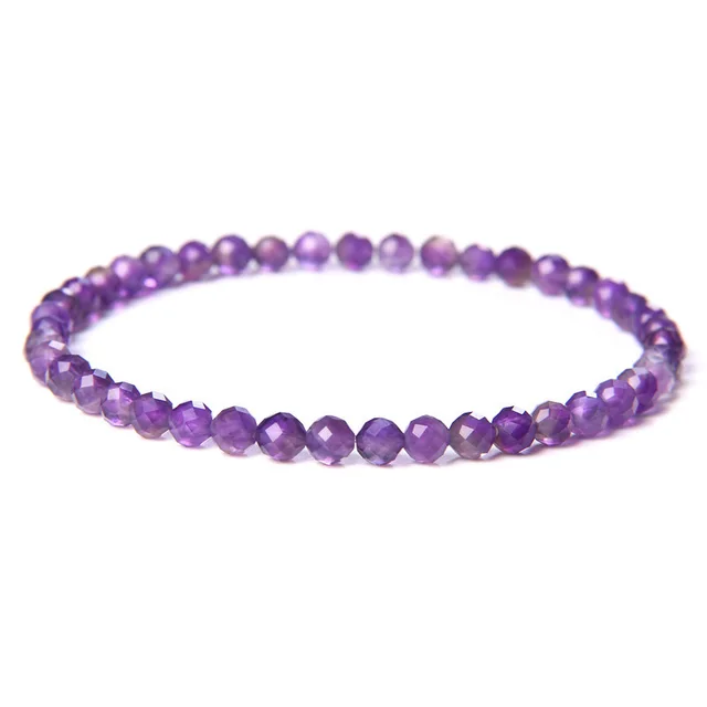 Stone Cut Bead Bracelet For Women Amethyst - Shop at LoveMi