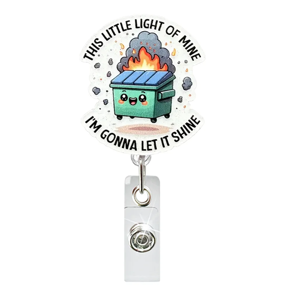 Glitter Acrylic Silly Goose Clip - Flame