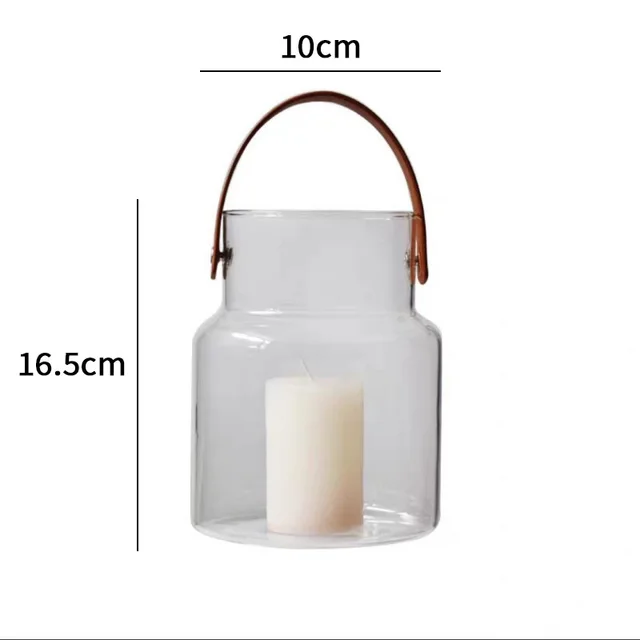 Home Leather Portable Glass Vase Type B - Shop at LoveMi