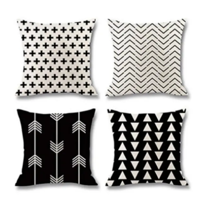 Linen Pillow Cover Striped Polka Dot Throw Pillowcase Set 1 - Shop at LoveMi