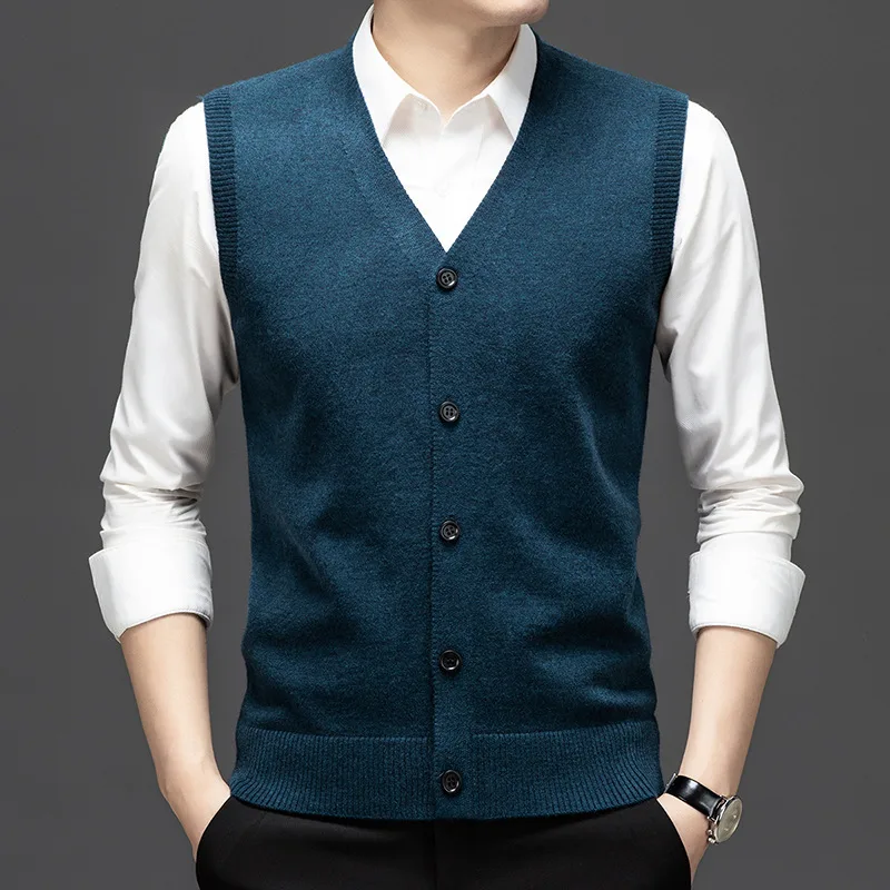 Keep Warm Inner Match Knitted Vest Sleeveless Multi color Sweater Waistcoat Haqing - Shop at LoveMi
