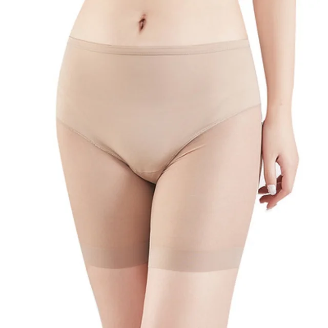 High Waisted Tuck Pants Mesh Corset Hip Lifting Hip Training Pants Apricot - Shop at LoveMi