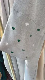 Dark Gray Green Heart Scarf