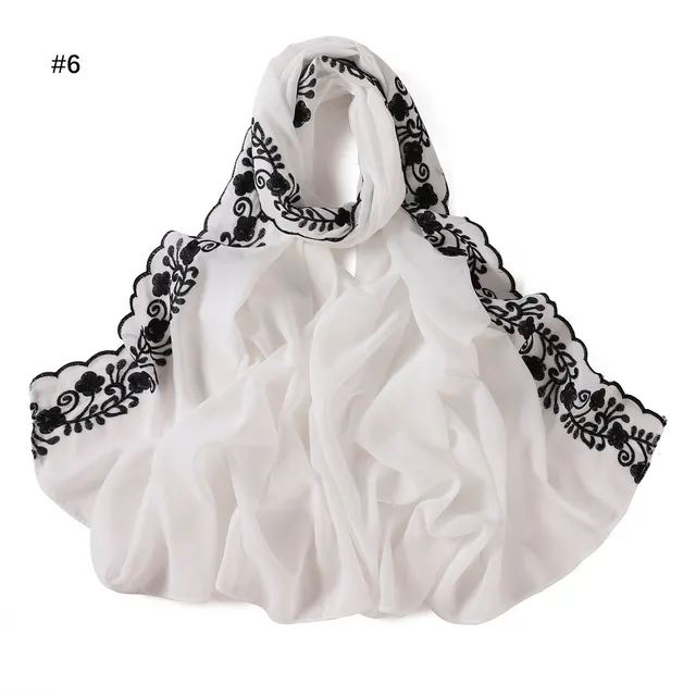 Fashion Solid Color Chiffon Women's Scarf White - Shop at LoveMi
