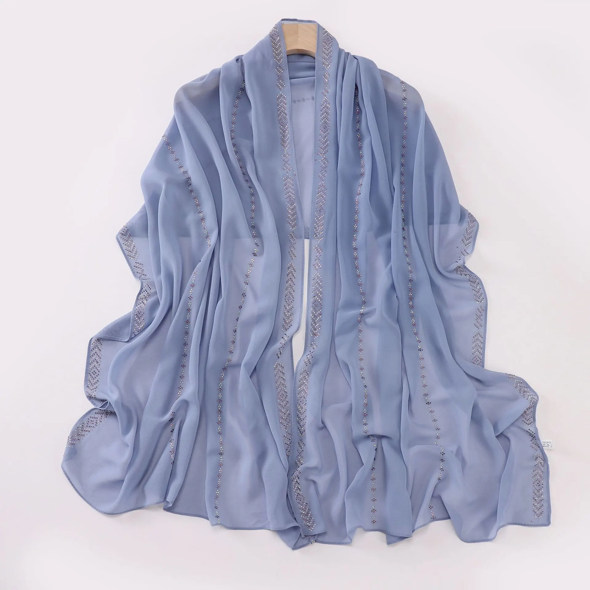 Women's Fashionable New Pearl Chiffon Scarf - Morandilan - View 1