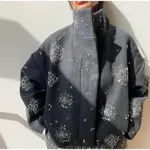 Stand Collar Sequins