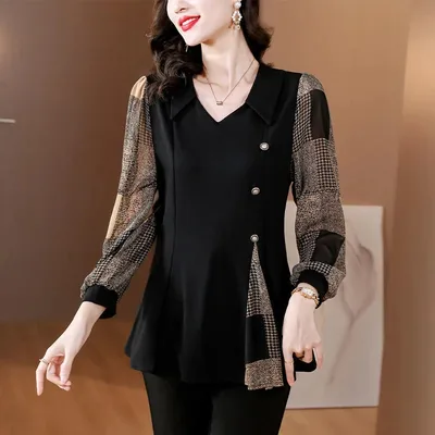 Clothing Autumn Stitching Women's Long sleeved Base Picture Color - Shop at LoveMi