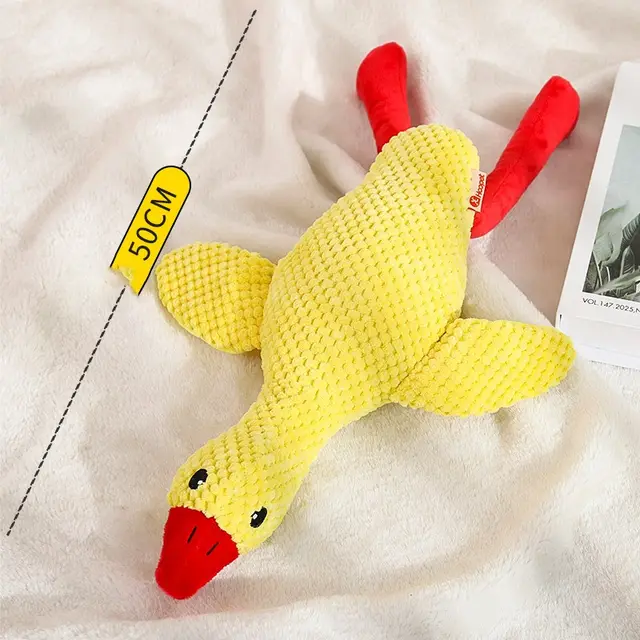 Relieving Stuffy Artifact Pet Puppy Sound Molar Long Lasting Rhubarb Goose - Shop at LoveMi