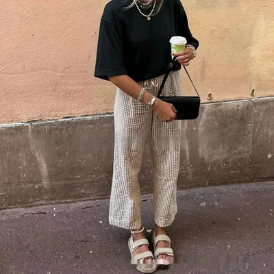 Fashion Loose Cool Wide leg Pants For Women Brown - Shop at LoveMi