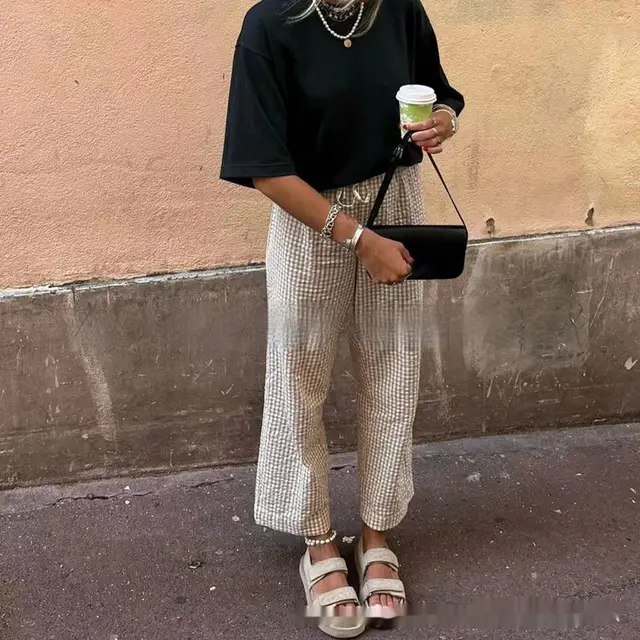 Fashion Loose Cool Wide leg Pants For Women Brown - Shop at LoveMi