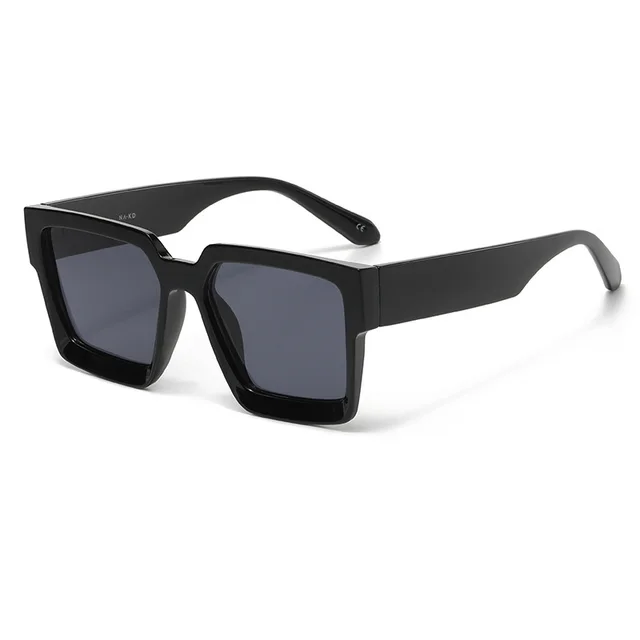 Large Frame Square Sunglasses Women's Fashion Sunshade C01 Black - Shop at LoveMi