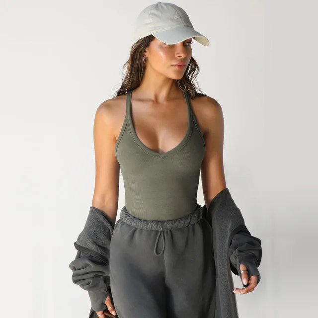Knitted Vest European And American Women's Clothing Sexy Army Green - Shop at LoveMi