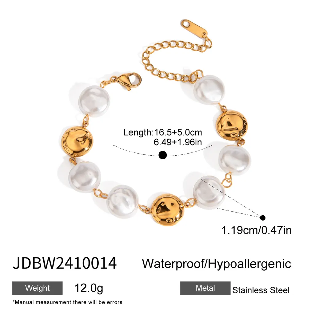 Stainless Steel Pearl Retro Personalized Bracelet - Jdbw2410014