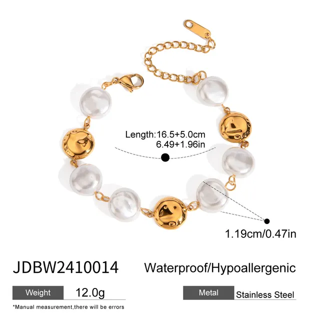 Stainless Steel Pearl Retro Personalized Bracelet Jdbw2410014 - Shop at LoveMi