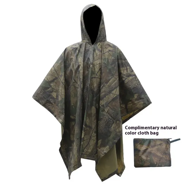 Cycling Outdoor Three in one Multifunctional Cape style Raincoat Camo Black Pvc - Shop at LoveMi