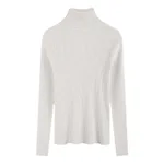 Thickening Inner Wear Skinny Versatile Long Sleeve Thermal Turtleneck Sweater For Women - White
