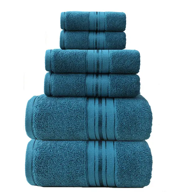 Cotton Glossy Satin Plain Cut off Absorbent Towel Suit Indigo - Shop at LoveMi