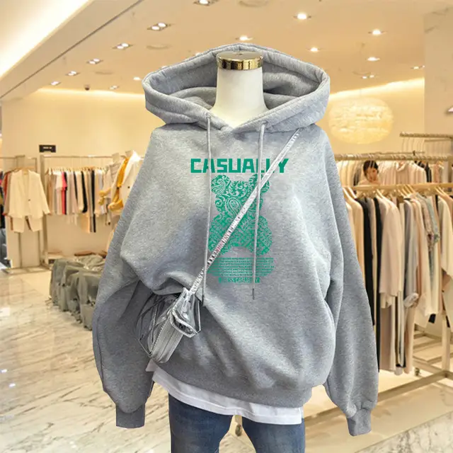 Little Bear Royal Blue Hooded Spring And Autumn Thin Sweatshirt Grey Plush Teddy Bear - Shop at LoveMi