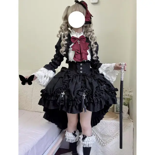 Court Style Coat Waist tight Slimming Shirt Pettiskirt Three piece Set Coat Shirt Skirt - Shop at LoveMi