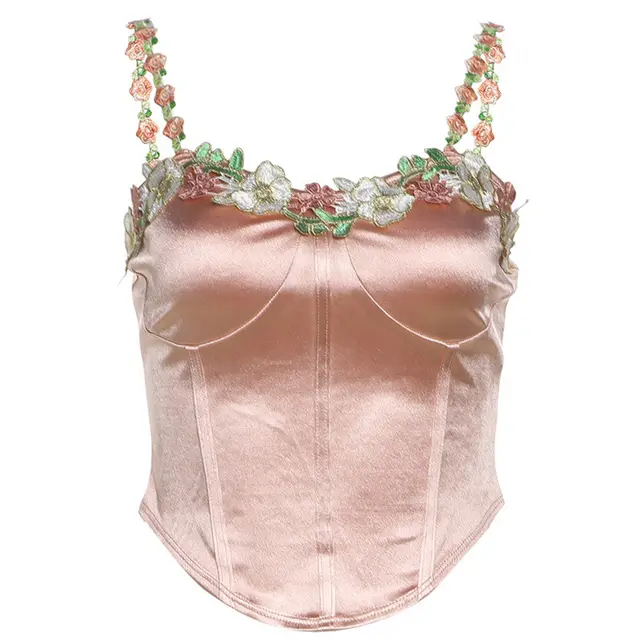 Slim fitting Suspenders Vest Fashion High Waist Skirt Suit Pink Top - Shop at LoveMi