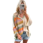 Summer New Pullover V-neck Sweater Women's Casual All-matching - Lc2724858P1522