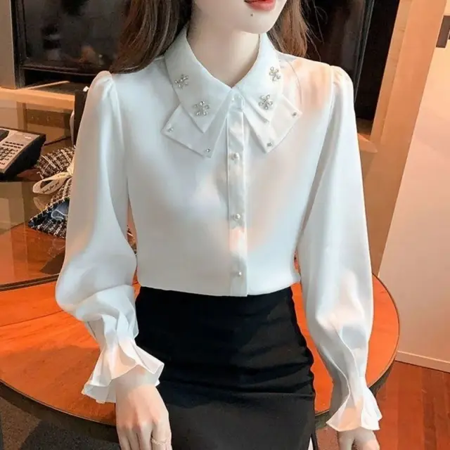 Fashion Personalized Chiffon Shirt For Women White - Shop at LoveMi