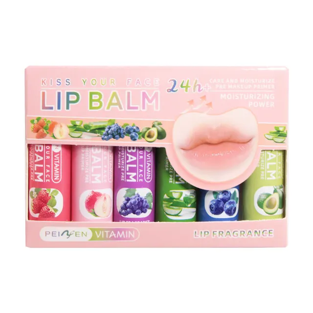 Moisturizing Lip Care Fruit Flavor Lip Balm 6 Pcs - Shop at LoveMi