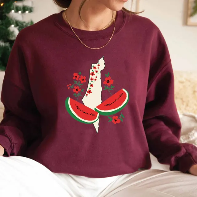 This Is Not A Watermelon Sweatshirts Funny Watermelon Women Burgundy - Shop at LoveMi