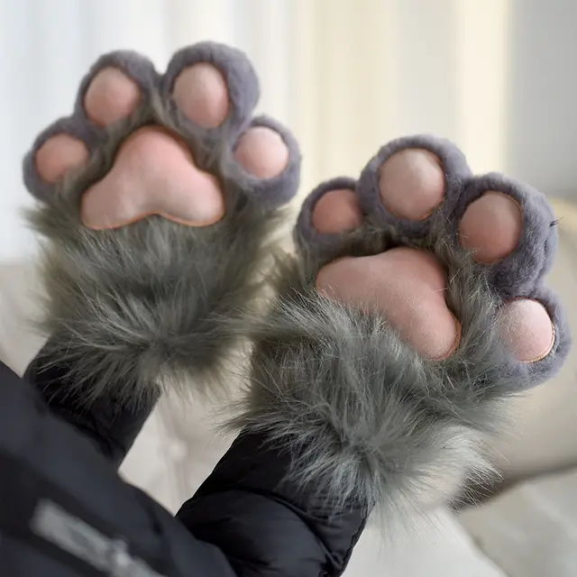 Women's Fashionable Warm Fleece lined Cat's Paw Gray - Shop at LoveMi
