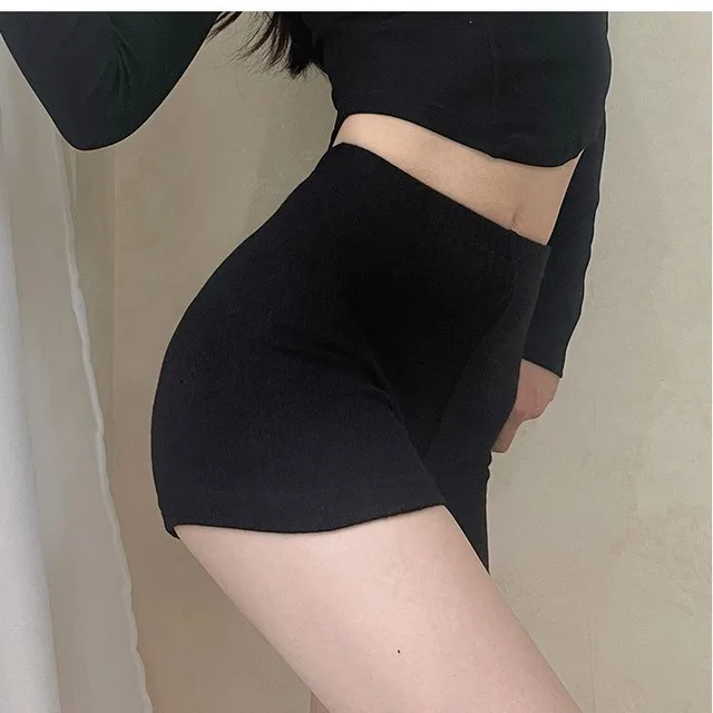 Fitness Shorts For Women High Waist Hip Lift Skinny Yoga Pants Black - Shop at LoveMi