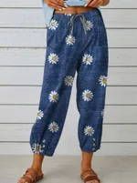 Cotton And Linen Loose Casual Women's Pants Straight - 4 Colors-Xl - View 1