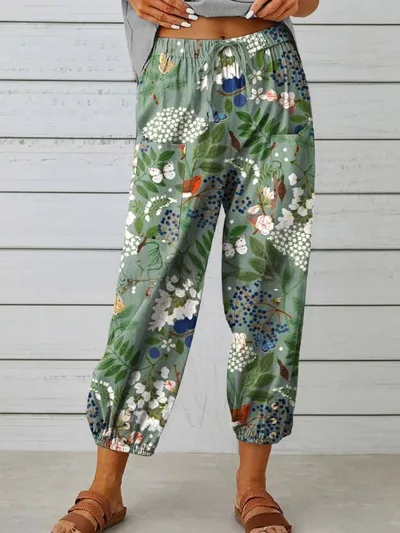 Cotton And Linen Loose Casual Women's Pants Straight 5 Colors M - Shop at LoveMi