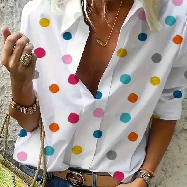 New Fashion Personalized Ruffled Blouse For Women White - Shop at LoveMi