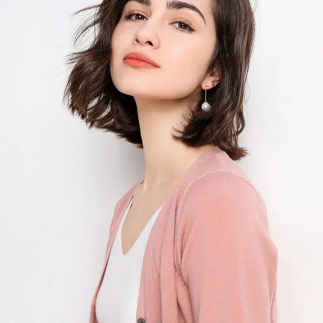 Knitwear Coat Solid Color Slim Fit Woolen Knit Outer Sweater Women Pink - Shop at LoveMi