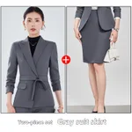 Gray Suit Skirt