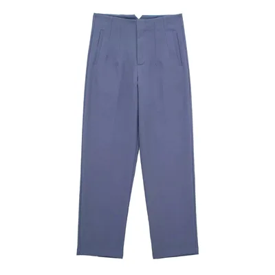 Women's Fashion Multi color Trousers Blue And Gray - Shop at LoveMi
