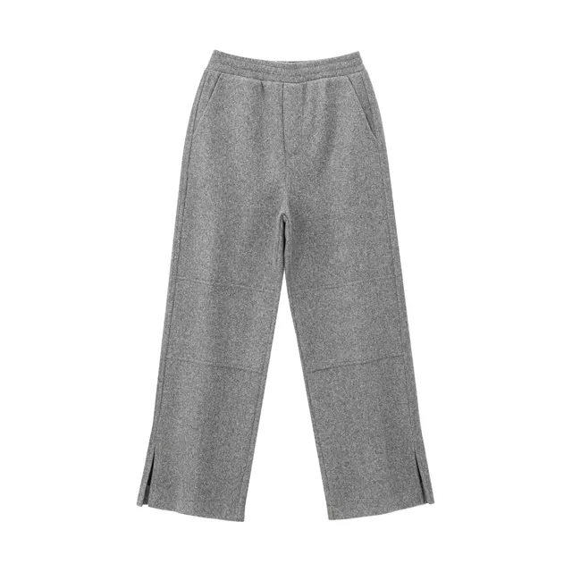Women's Fashion Tara Fleece Jersey V neck Sweatshirt Suit Gray Trousers - Shop at LoveMi