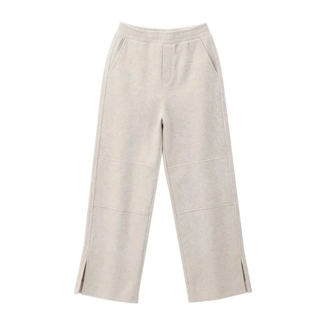 Women's Fashion Tara Fleece Jersey V neck Sweatshirt Suit White Pants - Shop at LoveMi