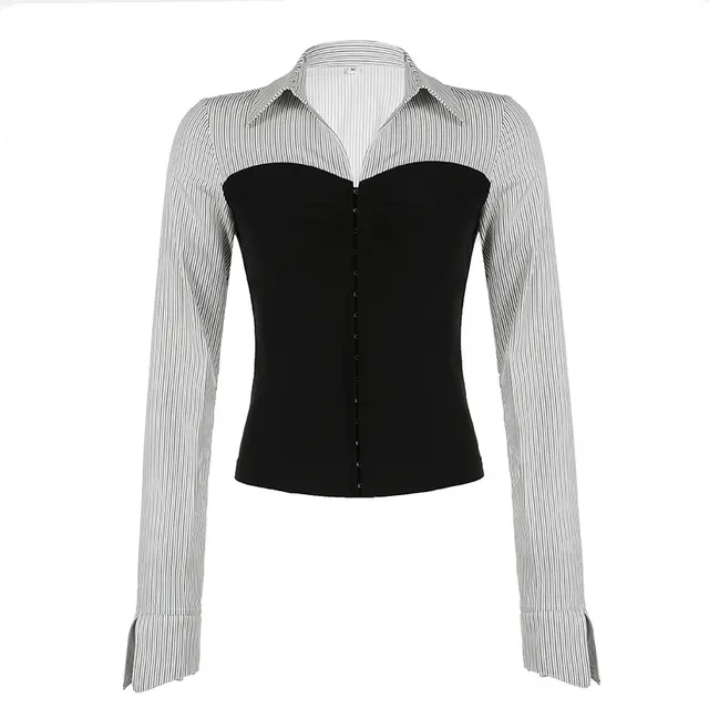Lapel Breasted Cardigan Long Sleeve Shirt Wgt21143 Gray - Shop at LoveMi