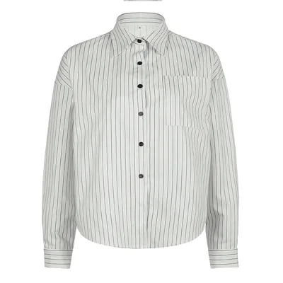 Niche Design Vertical Striped Loose Temperament Shirt Nwwgt20702 L - Shop at LoveMi