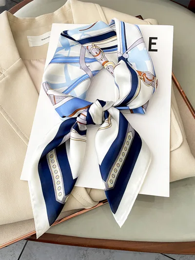 Artificial Silk Striped High grade Korean Style Stylish Beach Arm Bag Silk Scarf Jn42102 - Shop at LoveMi