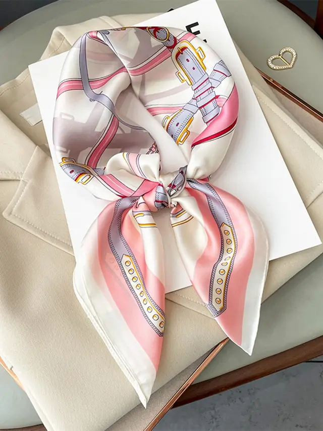 Artificial Silk Striped High grade Korean Style Stylish Beach Arm Bag Silk Scarf Jnc42103 - Shop at LoveMi