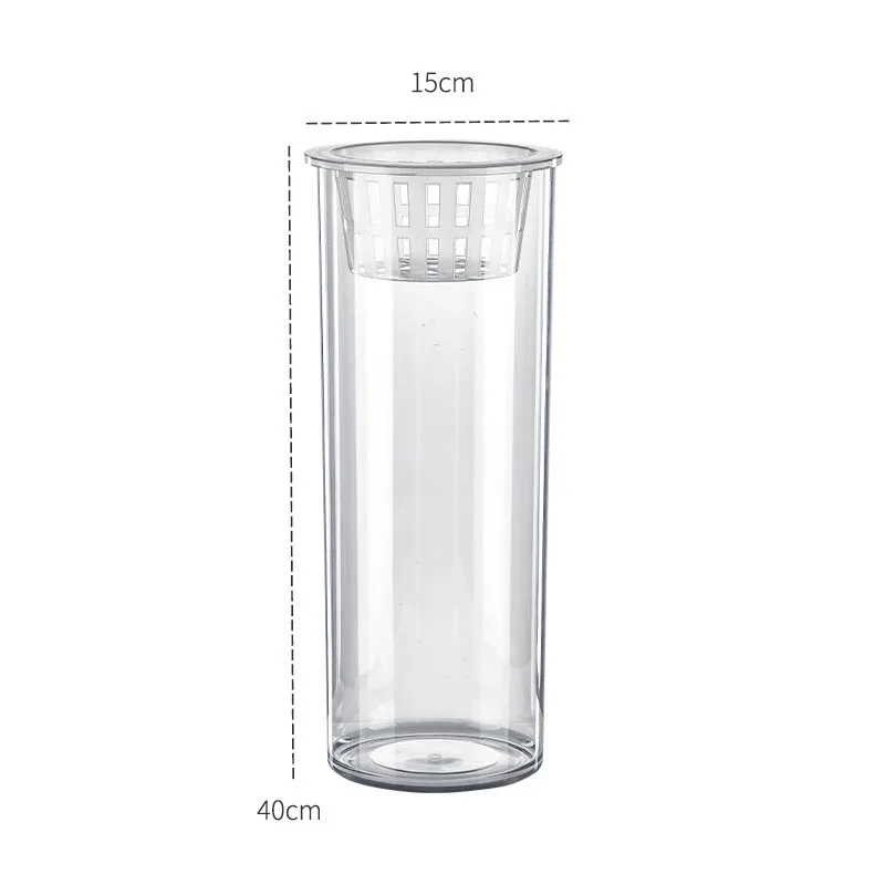 Living Room Micro Landscape Desktop Ecological Pot Transparent Plastic Creative Decoration Fish Tank 5017 Cylinder 834 - Shop at LoveMi