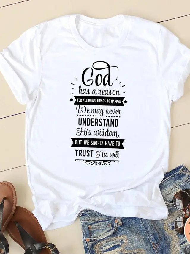 Letter Style Cute Sweet Short Sleeve Fashion Women Print Sn35250 - Shop at LoveMi