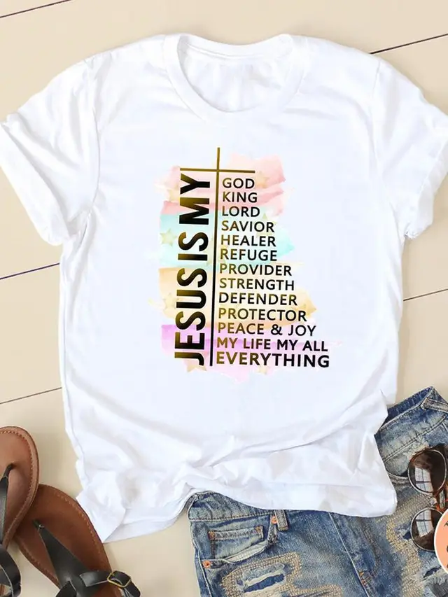 Letter Style Cute Sweet Short Sleeve Fashion Women Print Sn35251 - Shop at LoveMi