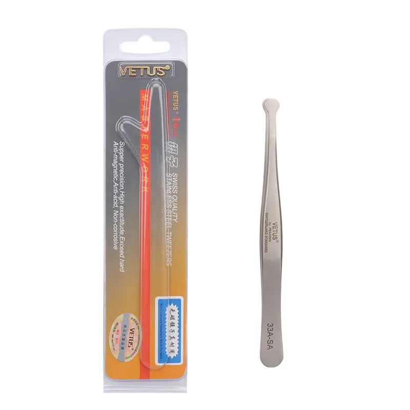 VETUSSA Series Gold Standard Genuine Goods Stainless Steel Grafting Eyelash Tweezers 33Asa - Shop at LoveMi