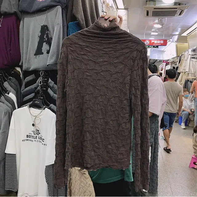 Autumn And Winter Brown Long sleeved T shirt Female All matching Slim Fit Brown Premium Edition - Shop at LoveMi