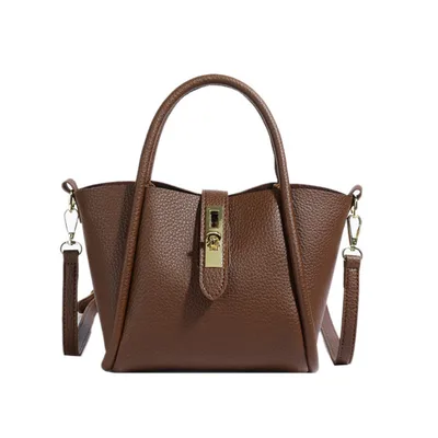 Portable Bucket Shoulder Crossbody Underarm Bag Coffee - Shop at LoveMi