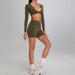 Green Long Sleeve Shorts